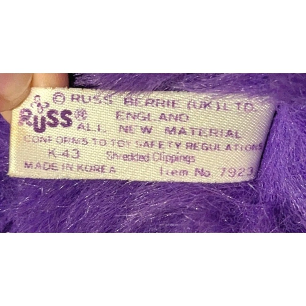 Russ Weirdo Willy Plush Monster Purple Suction Cups Stuffed Animal Vtg 10" - Picture 6 of 12